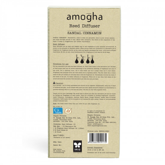 Amogha - Reed Diffuser - Sandal Cinnamon