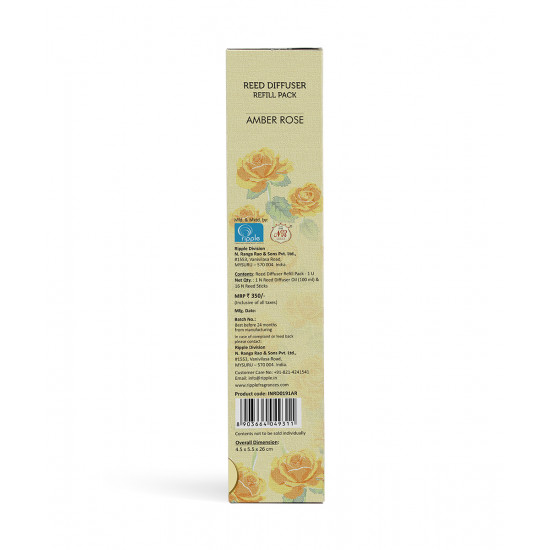 Reed Diffuser Refill Pack - 100ml - Amber Rose