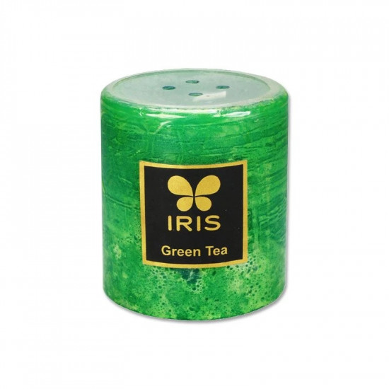 RUSTIC PILLAR CANDLE - GREEN TEA