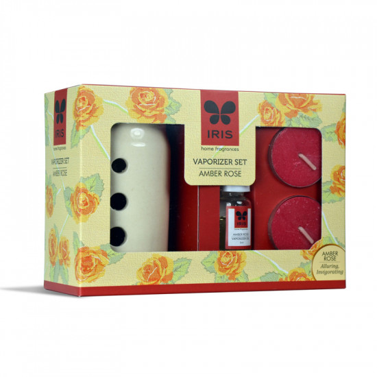 IRIS FRAGRANCE VAPORIZER SET - AMBER ROSE